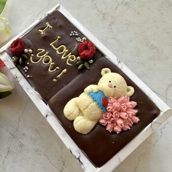 Chocolate Teddy Bear And Flowers, Sweet Box, 10 of 11