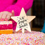 'Tis The Season To Sparkle' Christmas Star Cake Topper, thumbnail 2 of 6