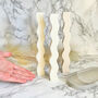 Wavy Dinner Candles Soy Wax Decorative Curvy Candle, thumbnail 3 of 10