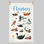 'Floaters' Illustrated Bird Tea Towel, thumbnail 4 of 7