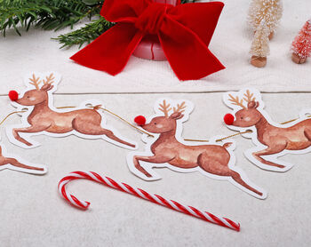 Vintage Christmas Bunting With 15 Reindeer Flag Design, 2 of 6
