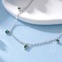 Emerald Green Cz Droplet Bracelet In Sterling Silver, thumbnail 10 of 12