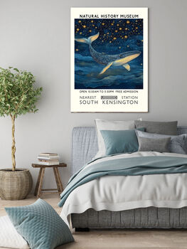 Natural History Exhibition Blue Whale Art Print, 2 of 3