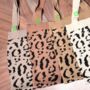 Knitted Leopard Print Large Shoulder Bag, thumbnail 3 of 5