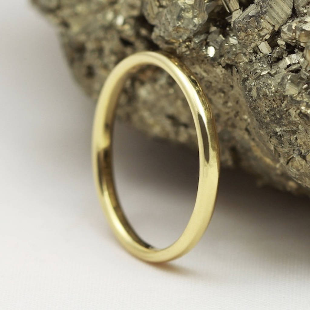 1.5mm Court Profile 18ct Gold 'Devon' Ring By Jacqueline & Edward ...