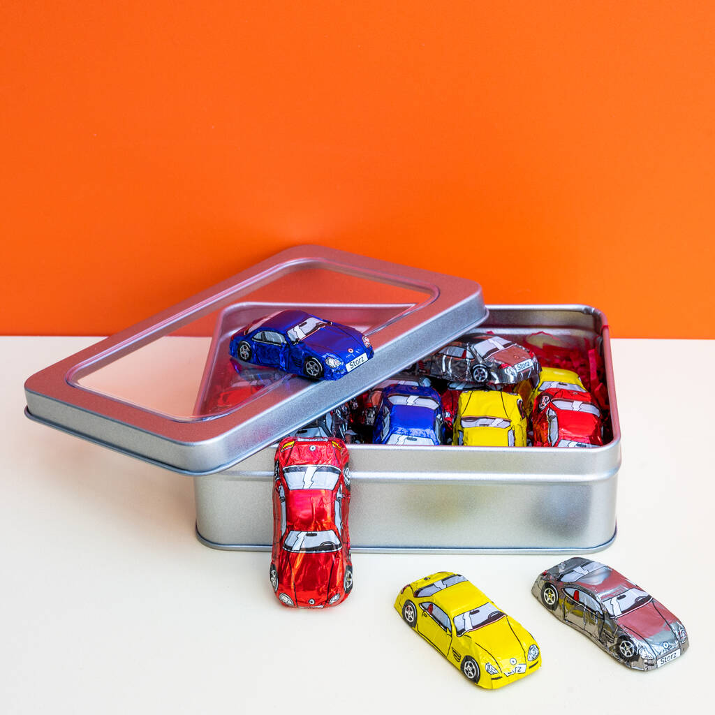 Gift Tin Of Chocolate Sports Cars, 1 of 6