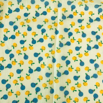Fruit Print Cotton Blend Square Scarf, 3 of 4