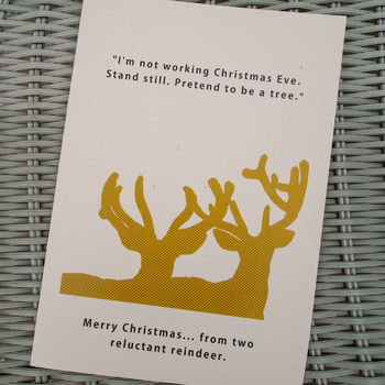 Joke Reindeer Christmas Card, 2 of 2