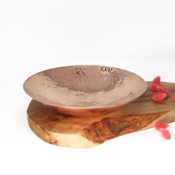 22nd Anniversary Large Copper Decorative Bowl, 2 of 9