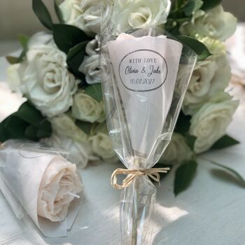 Personalised Wedding Hearts Candles Party Favours, 7 of 9