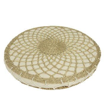 Ambala Woven Round Floor Cushion, 2 of 4
