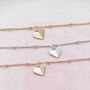 Initial Heart Choker Necklace Silver, Gold/Rose Vermeil, thumbnail 2 of 6