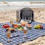 Deluxe Four Person Picnic And Flask Set Navy Blue, thumbnail 1 of 3