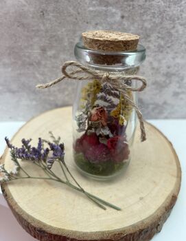 Dried Flowers In A Glass Jar Keepsake Gift, 2 of 6