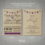Vintage Bunting Kraft Concertina Wedding Invitation, thumbnail 2 of 5