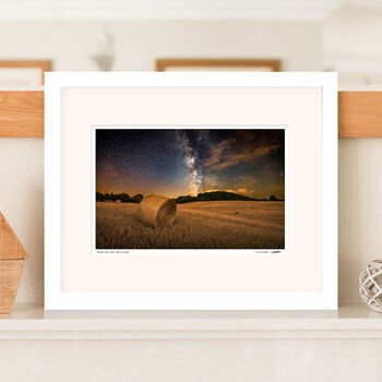 The Milky Way Above A Field Of Hay Bales Fine Art Print, 3 of 3
