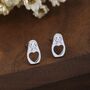 Matryoshka Doll Stud Earrings In Sterling Silver, thumbnail 2 of 11