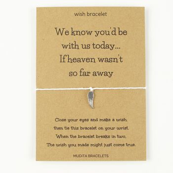 If Heaven Wasn't So Far Away Remembrance Wish Bracelet, 2 of 4