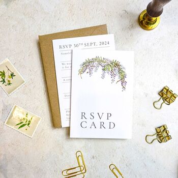 Regency Wisteria Wedding Invitation Suite, 4 of 7