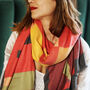 Personalised Blocks Geometric Cashmere And Modal Scarf, thumbnail 2 of 12