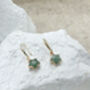 Aventurine Star Real 18k Gold Plated Earrings, thumbnail 5 of 6