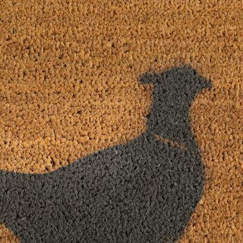 Country Home Pheasant Print Doormat, 3 of 4
