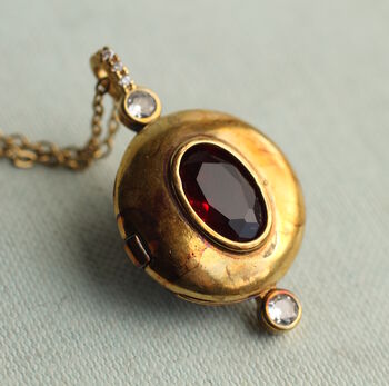 Ruby Deco Jewel Locket Necklace, 6 of 9