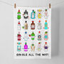 Funny Gin Christmas Tea Towel, thumbnail 3 of 4