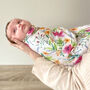 Bright Bloom Personalised Swaddle Blanket, thumbnail 5 of 8