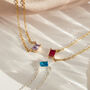 Birthstone Baguette Necklace, thumbnail 2 of 8