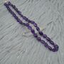 Amethyst Beaded Necklace 18 Inch, thumbnail 4 of 6