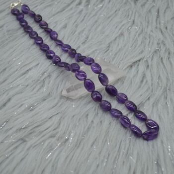 Amethyst Beaded Necklace 18 Inch, 4 of 6