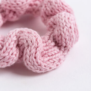 Hair Tie Scrunchies Easy Knitting Kit, 8 of 9