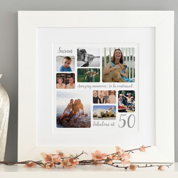 Personalised 50th Birthday Square Photo Collage, 11 of 11