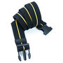 Black And Yellow Outdoor Fabric Stretch Men's Belt, thumbnail 4 of 7