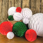 Red Tissue Paper Honeycomb Ball Decorations, thumbnail 4 of 4