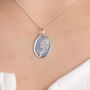Sterling Silver February Birth Flower Necklace, thumbnail 1 of 10