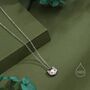 Sterling Silver Schrodinger's Cat Double Sided Pendant Necklace, thumbnail 6 of 12