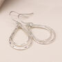 Sterling Silver Double Teardrop Earrings, thumbnail 2 of 3