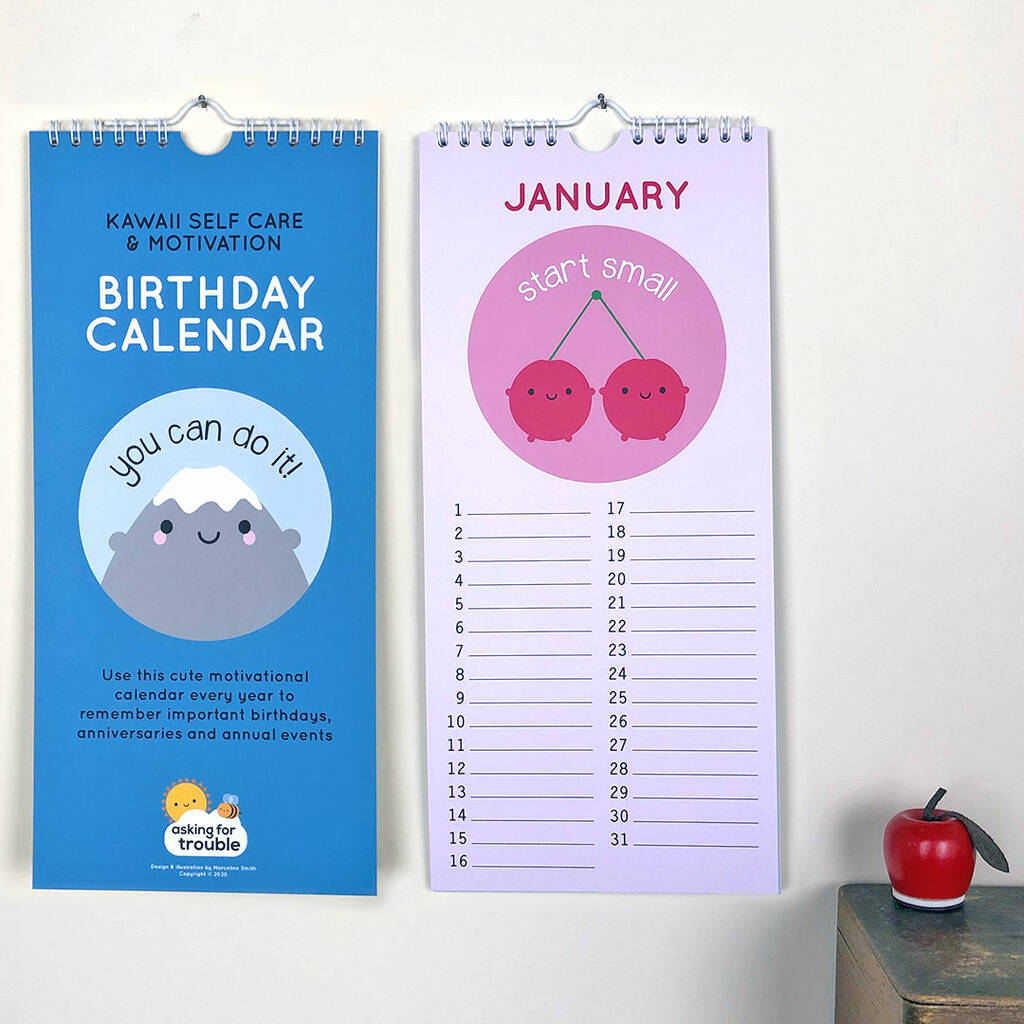 Kawaii Birthday Calendar For Every Year, 1 of 7
