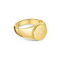 Bottle Cap Signet Ring 18 K Gold Plated Solid Silver, thumbnail 1 of 6