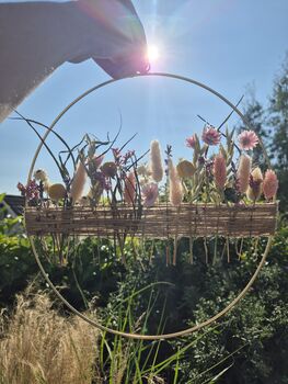 Floral Meadow, Dried Flower Hoop, 2 of 5