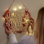 Personalised Wooden Hanging Christmas Family Sign, thumbnail 2 of 4