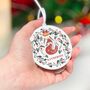 Personalised Christmas Bauble Christmas Fox, thumbnail 2 of 4