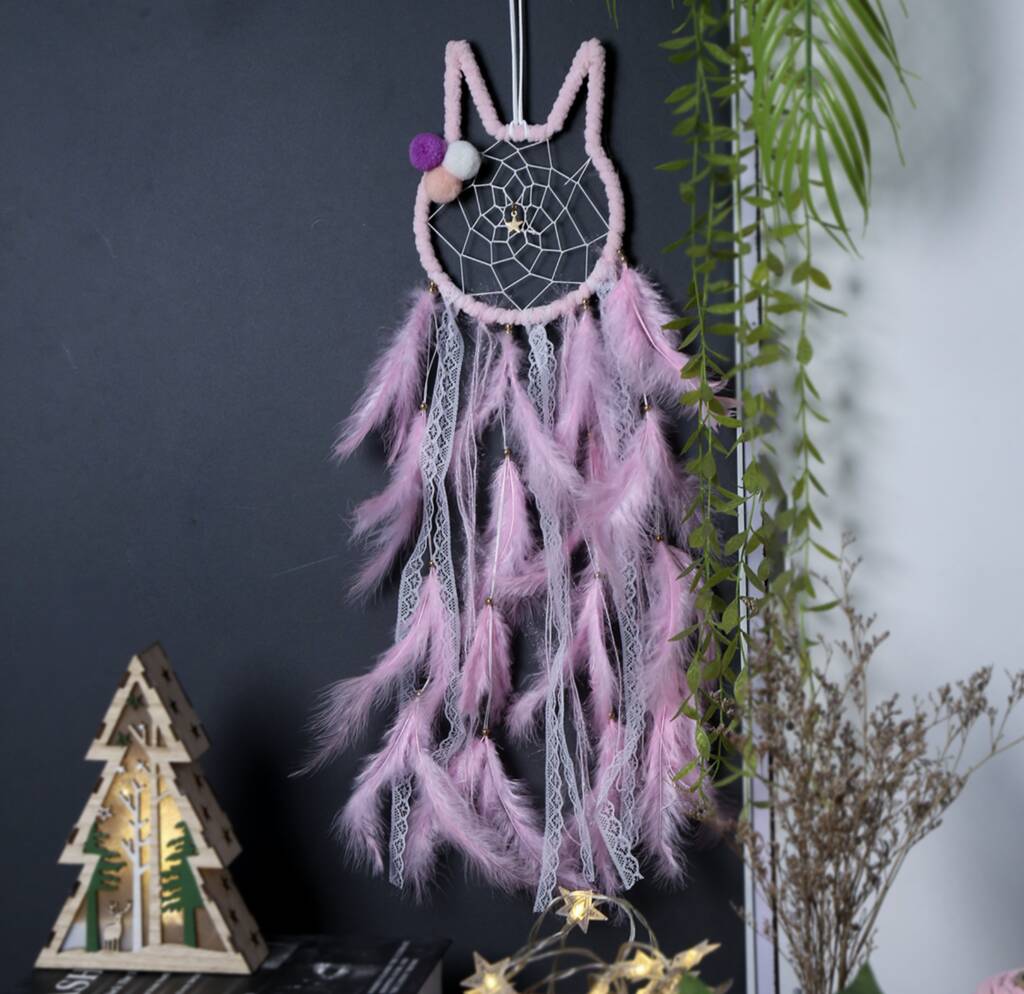 Bunny Rabbit Pastel Dream Catcher Decor By GY Studios