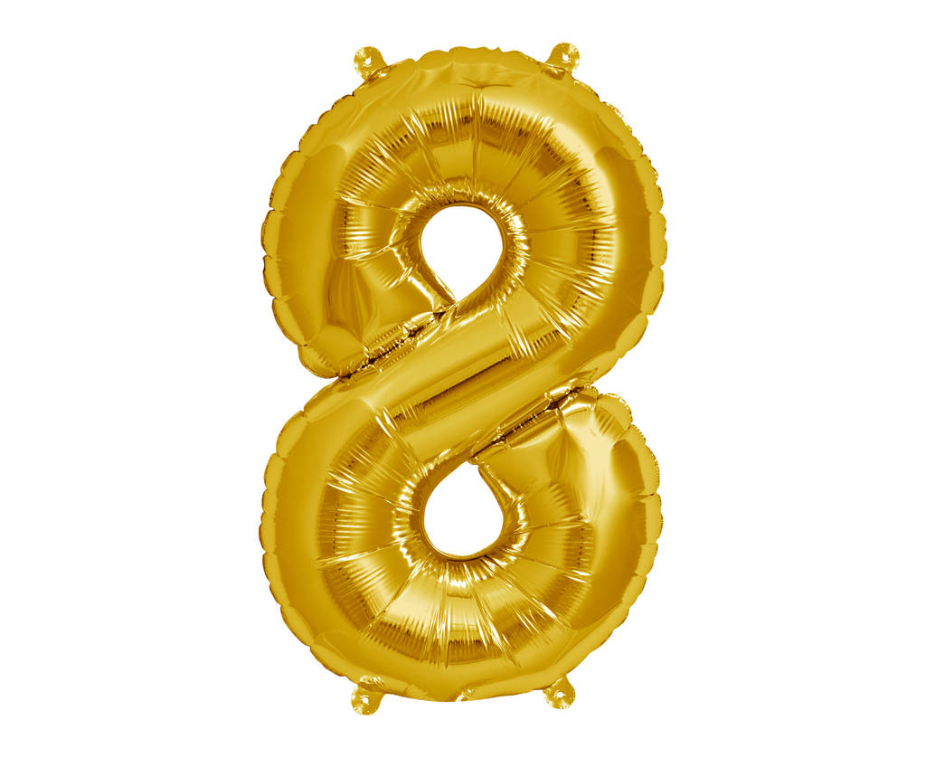 Metallic Gold 16 Inch Balloon Numbers By Bubblegum Balloons ...