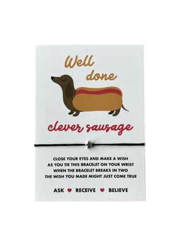 Clever Sausage Gift | Clever Sausage Wish Bracelet, 6 of 8