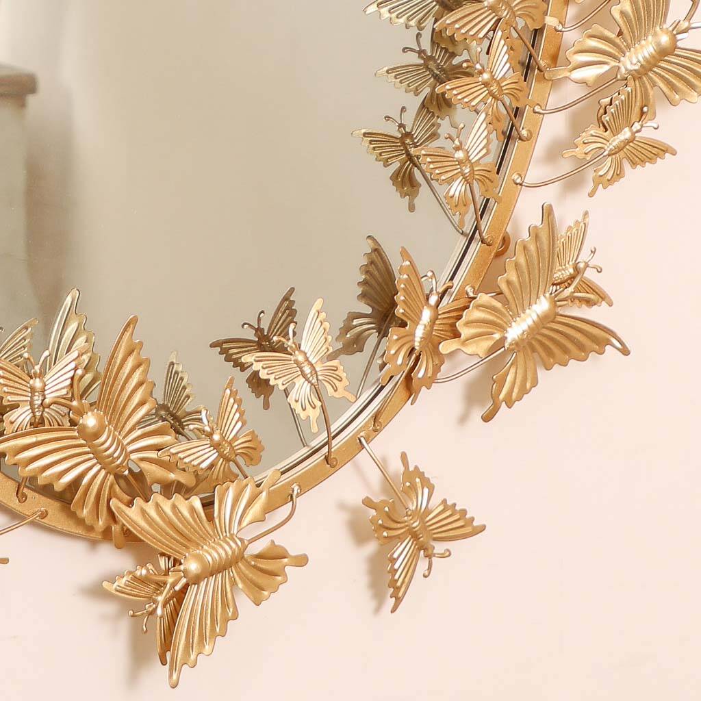 Luxury Gold Butterfly Wall Mirror By Dibor