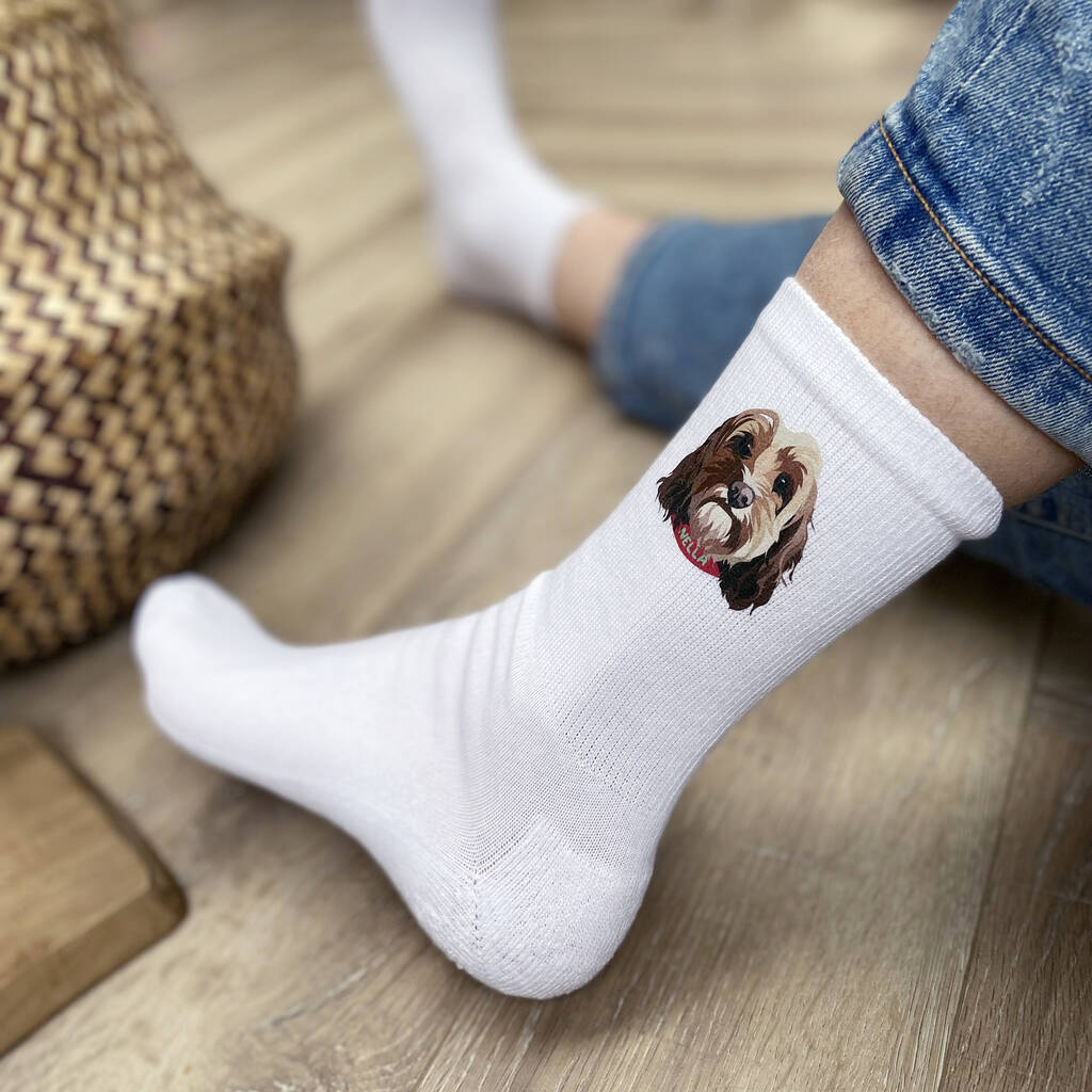 Personalised Dog Illustration Socks, 1 of 4