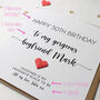 Personalised Birthday Card For Boyfriend Or Partner, thumbnail 2 of 8